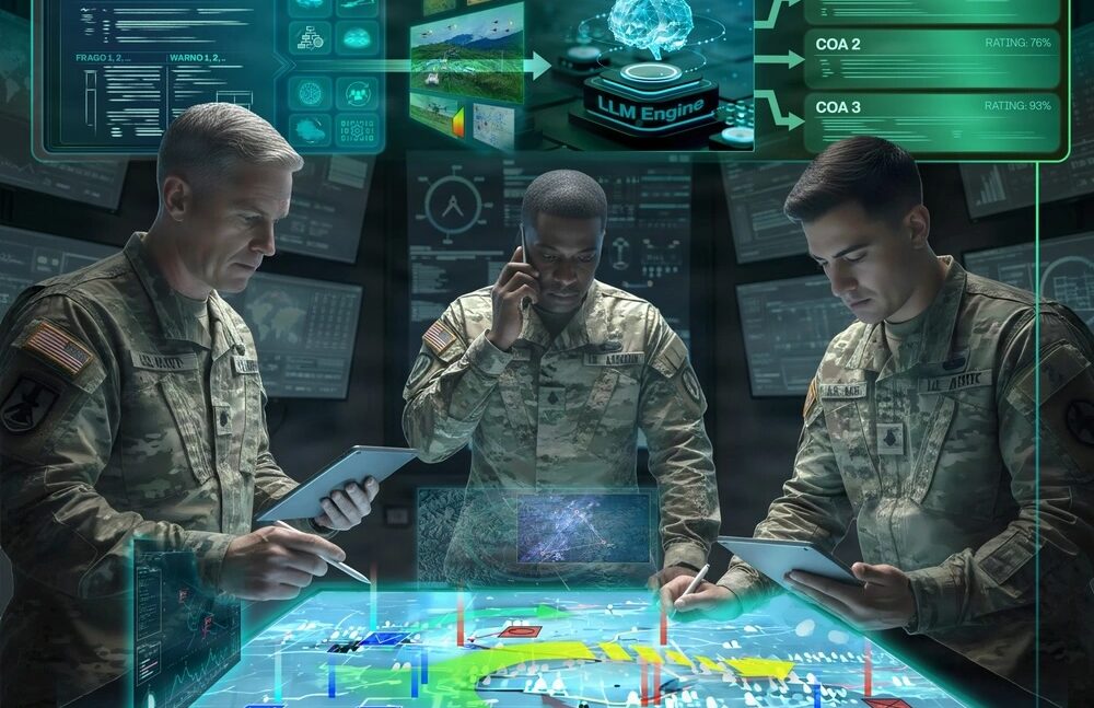 US Army researchers test an AI-powered platform designed to accelerate military planning and decision-making. Image: US Army/DVIDS