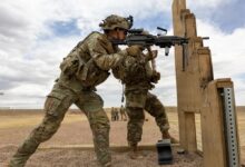 US Army soldiers participate in an M4 carbine and M249 Squad Automatic Weapon range at Fort Carson, Colorado, in April 2023. Photo: Staff Sgt. Herbert Roberson/DVIDS