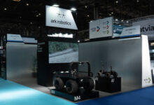 M4 and A1 unmanned ground vehicles on display. Photo: Ark Robotics