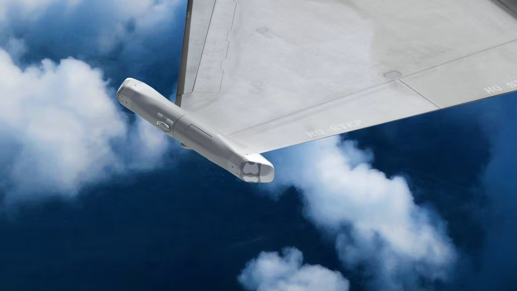 Saab’s Arexis electronic warfare sensor suite on a Eurofighter. Image: Saab
