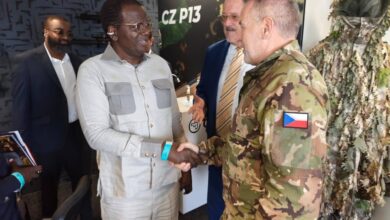 NIgeria's Minister of State for Defence Bello Muhammed Matawalle meets with Czech Republic defense officials.