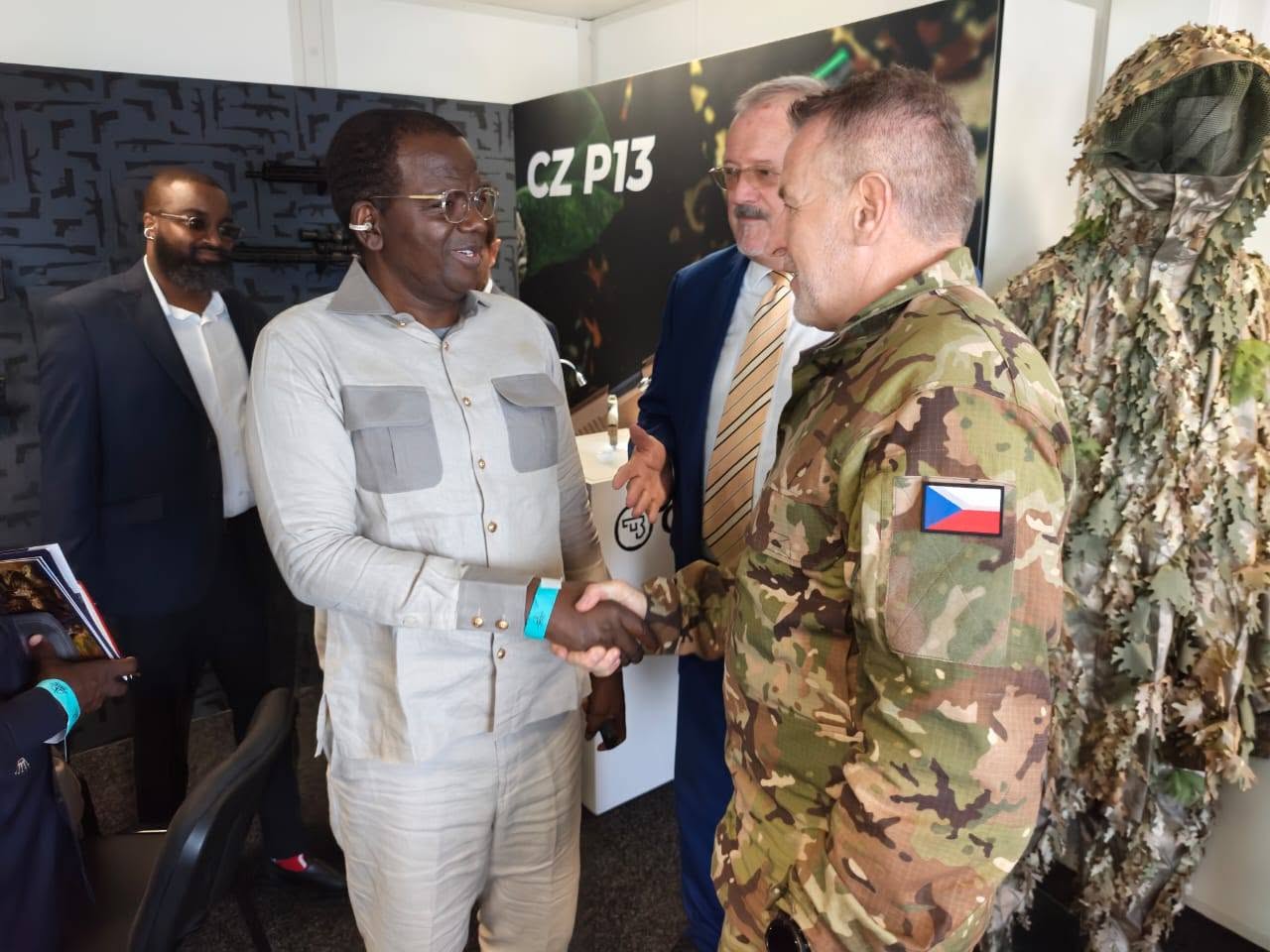 NIgeria's Minister of State for Defence Bello Muhammed Matawalle meets with Czech Republic defense officials.