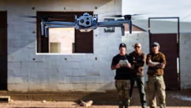 A Green Beret assigned to 4th Battalion, 10th Special Forces Group (Airborne) demonstrates the operation of an unmanned aerial system during a drone course at Fort Carson, Colorado, Dec. 2, 2025. The training enhances operators’ understanding of drone capabilities and mission integration, improving the unit’s ability to employ unmanned systems in complex operational environments. (U.S. Army photo by Sgt. Zachary Myers)