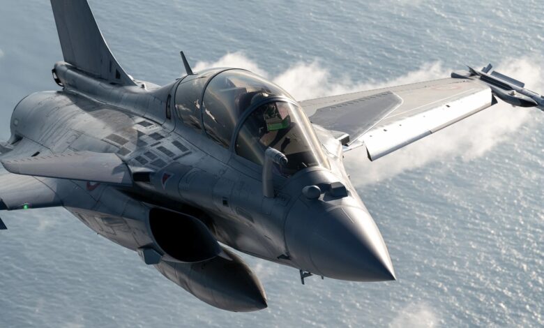 Dassault Aviation’s Rafale fighter during flight testing as the company evaluates new artificial intelligence algorithms for future cockpit and combat-system upgrades. Image: Dassault