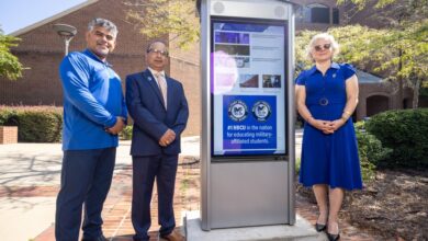 Ganesh C. Bora, Sambit Bhattacharya, and Burcu Adivar will lead Fayetteville State University’s new defense AI research program. Photo: Fayetteville State University