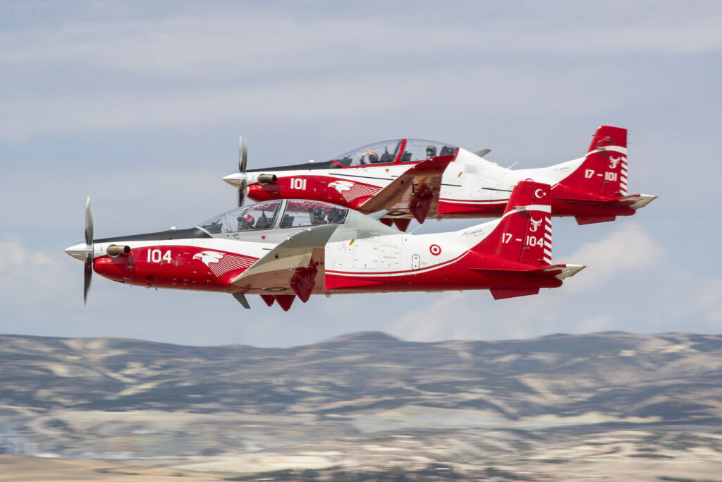 Hürkuş-II basic jet trainers. Photo: Turkish Aerospace Industries