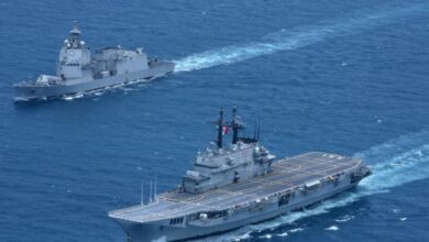 Indonesian Navy's first aircraft carrier KRI Sriwijaya (100).
