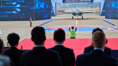 Lunching ceremony of the first KF-21 Boramae fighter jet. Photo: Korea Aerospace Industries