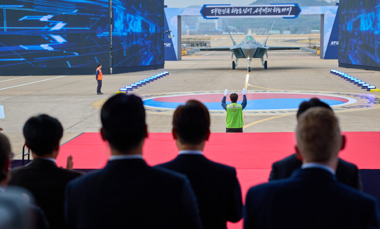 Lunching ceremony of the first KF-21 Boramae fighter jet. Photo: Korea Aerospace Industries