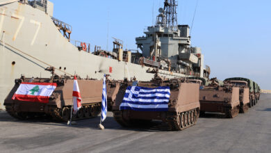 M113 armored personnel carriers and Steyr 680M military trucks. Photo: Lebanese Armed Forces