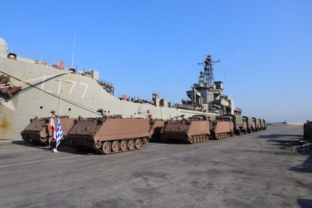 M113 armored personnel carriers and Steyr 680M military trucks. Photo: Lebanese Armed Forces