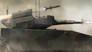 An artist rendition of Rheinmetall's Lynx XM30.