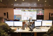 German Bundeswehr personnel work in an operations center. Photo: Bundeswehr
