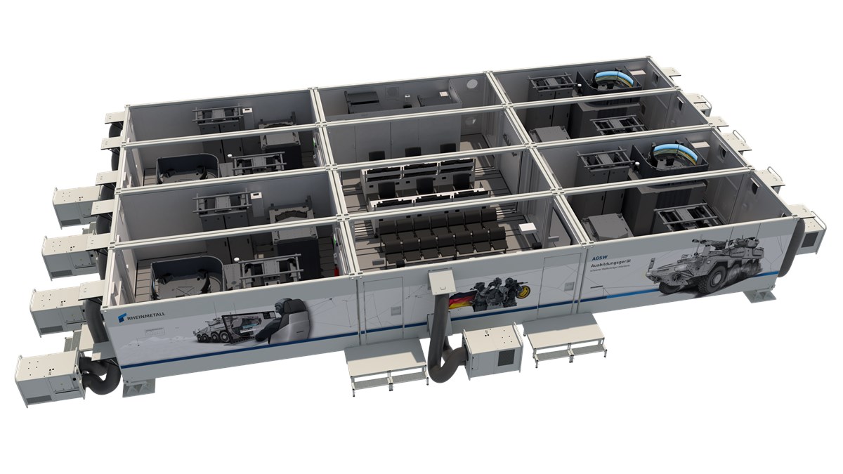 Rheinmetall’s Heavy Infantry Weapon Carrier training simulator undergoes factory acceptance testing.