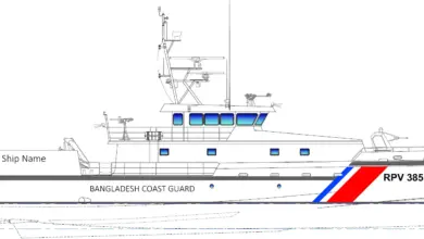 Rendering of the Bangladesh Coast Guard's future Riverine Patrol Vessel