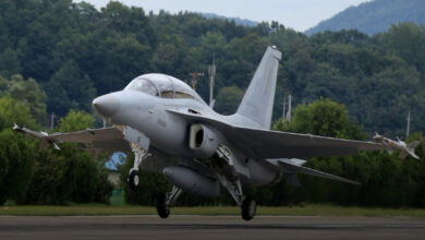 The KAI FA-50 Golden Eagle light supersonic combat aircraft