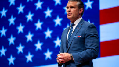 US Secretary of War Pete Hegseth delivers remarks during a State of the Force address at Marine Corps Base Quantico, Virginia, on Sept. 30, 2026. Photo: Petty Officer 1st Class Eric Brann/DVIDS