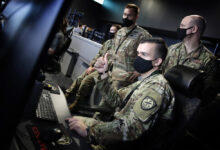 US Cyber Command personnel work at computer workstations during cyber operations at Fort George G. Meade, Maryland, in 2020. Photo: Josef Cole/DVIDS