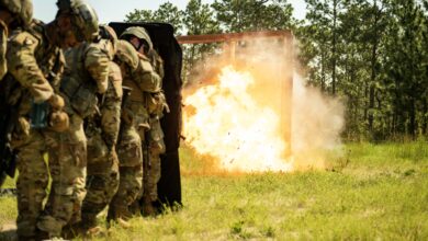Soldiers assigned to the 1222nd Engineer Company, 178th Engineer Battalion, 117th Engineer Brigade, South Carolina Army National Guard, prepare and detonate linear charges at McCrady Training Center in Eastover, S.C., July 14, 2025.