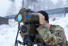 US Army Sgt. David Starling prepares target location information during Dynamic Front at Grafenwoehr Training Area, Germany, on Feb. 7, 2026. Photo: Army Staff Sgt. Dylan Bailey/US Department of Defense