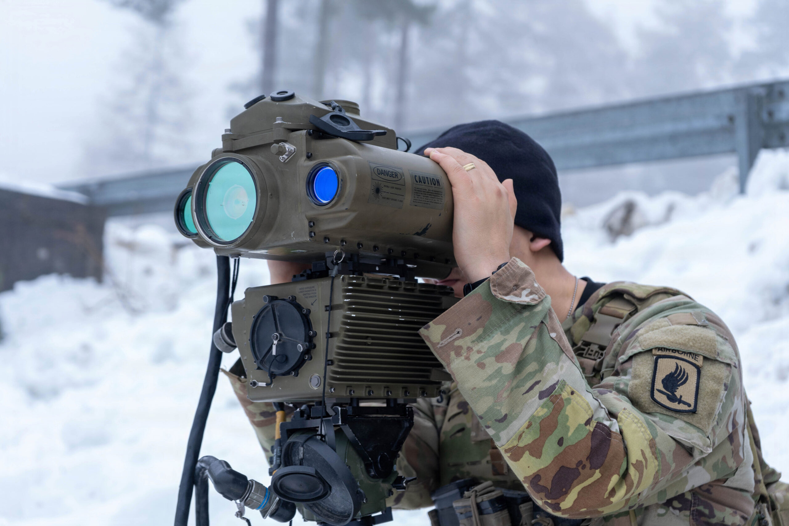 US Army Sgt. David Starling prepares target location information during Dynamic Front at Grafenwoehr Training Area, Germany, on Feb. 7, 2026. Photo: Army Staff Sgt. Dylan Bailey/US Department of Defense
