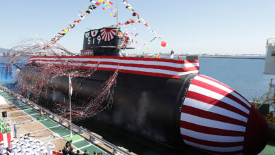 The JS Shōgei (SS-519) Taigei-class attack submarine