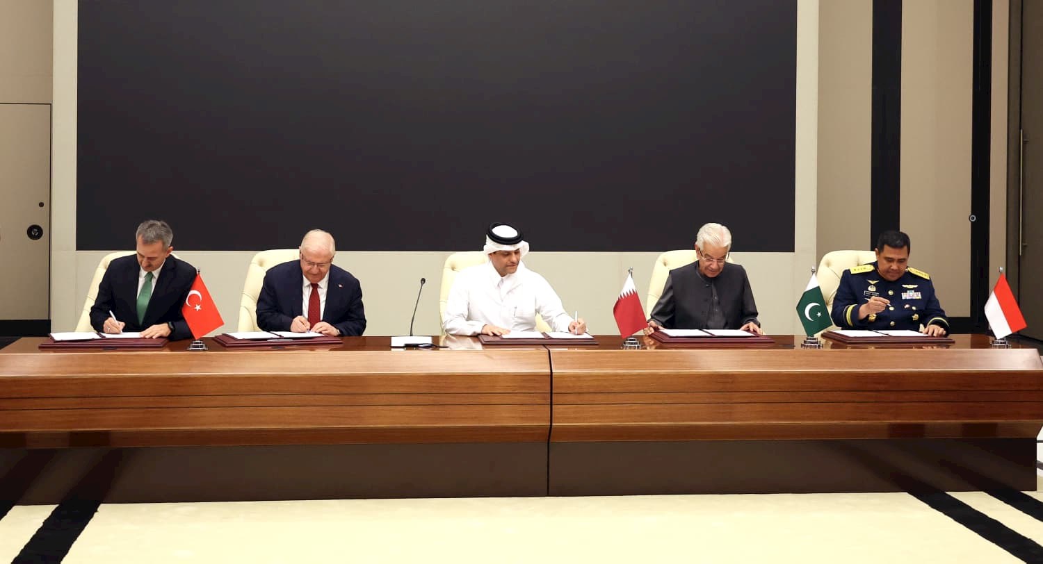 The Memorandum of Understanding was signed by Turkish Minister of National Defence Yaşar Güler, Qatar's Deputy Prime Minister and Minister of State for Defence Affairs Sheikh Saud bin Abdulrahman bin Hasan Al Sani, Indonesia's Deputy Minister of Defence Yusuf Jauhari, and Pakistan's Minister of Defence Khawaja Muhammed Asif.