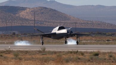 YFQ-48A Talon Blue unmanned aerial system. Photo: Northrop Grumman