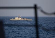 LIMASSOL, Cyprus – (Jan. 10, 2025) The Arleigh Burke-class guided-missile destroyer USS Oscar Austin (DDG 79) sails alongside the Republic of Cyprus offshore patrol vessel Commodore Andreas Ioannides (P61) during an international maneuvering exercise, Jan. 10, 2025. Oscar Austin is on a scheduled deployment in the U.S. 6th Fleet area of operations supporting U.S. Naval Forces Europe-Africa to defend U.S., allied and partner interests. (U.S. Navy photo by Mass Communication Specialist Seaman Jasmin L. Aquino)