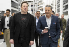 Secretary of War Pete Hegseth tours SpaceX facilities with SpaceX CEO Elon Musk as part of his Arsenal of Freedom Tour, Brownsville, Texas, Jan. 12, 2025. (DoW photo by U.S. Navy Petty Officer 1st Class Alexander Kubitza)