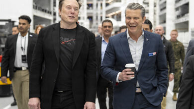 Secretary of War Pete Hegseth tours SpaceX facilities with SpaceX CEO Elon Musk as part of his Arsenal of Freedom Tour, Brownsville, Texas, Jan. 12, 2025. (DoW photo by U.S. Navy Petty Officer 1st Class Alexander Kubitza)