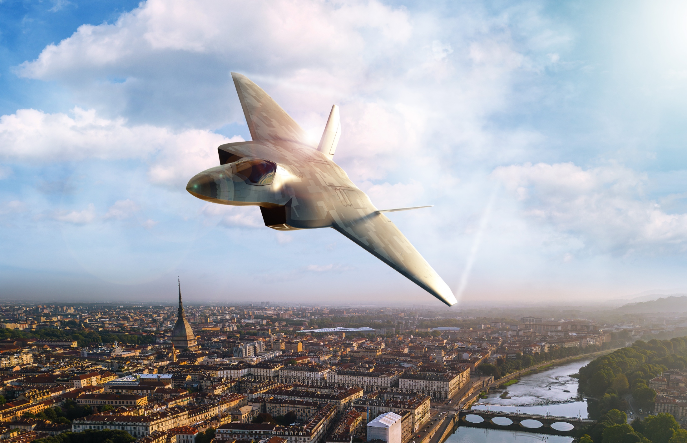 Concept of the Global Combat Air Programme (GCAP) sixth-generation fighter jet