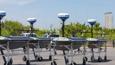 Fleet of Lightfish unmanned surface vessels. Photo: Seasats