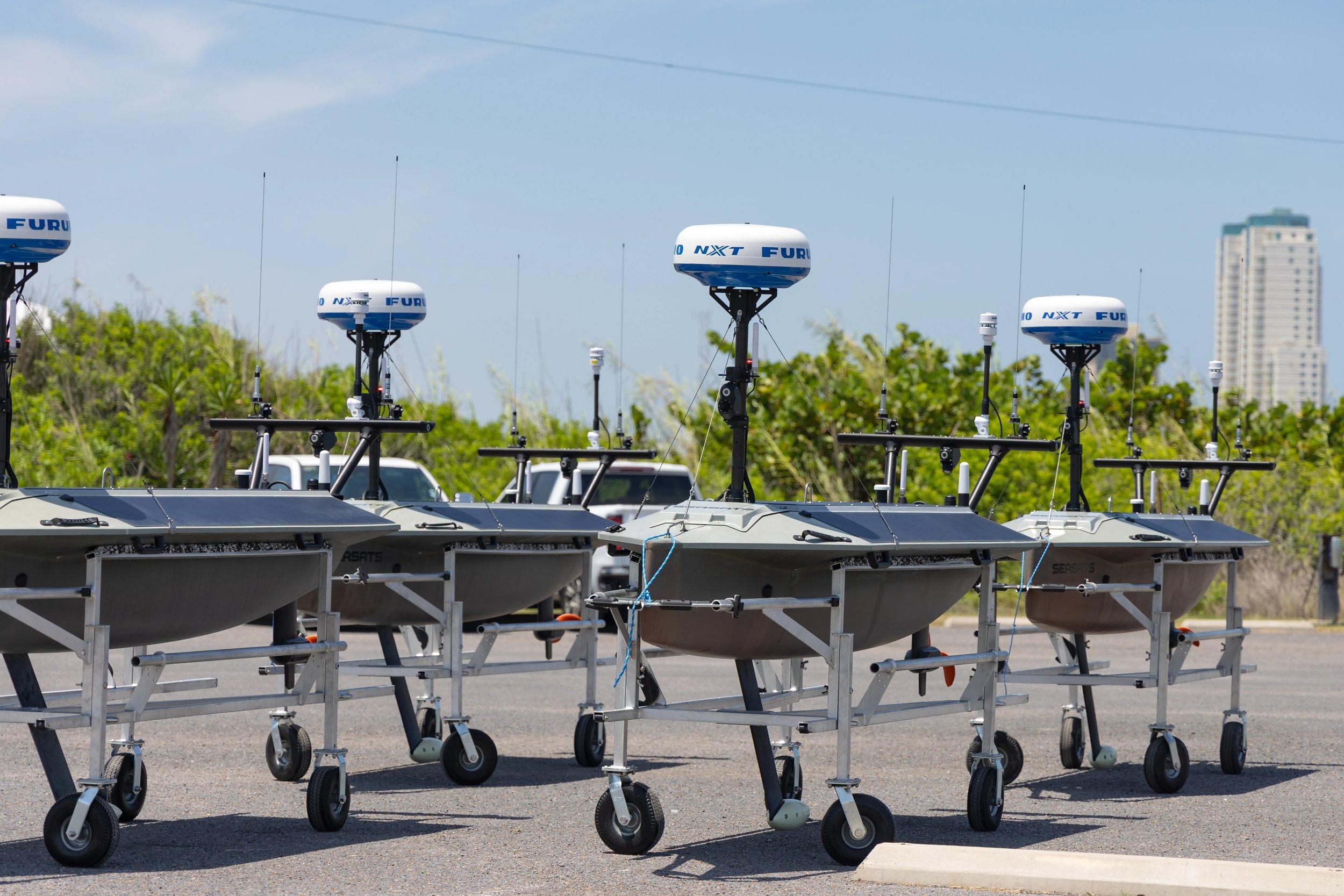 Fleet of Lightfish unmanned surface vessels. Photo: Seasats