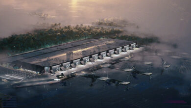 An artist's rendition of the planned submarine hub in the US.