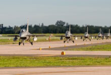 F-16 Fighting Falcon supersonic combat aircraft. Photo: Argentine Ministry of Defense