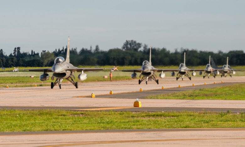 F-16 Fighting Falcon supersonic combat aircraft. Photo: Argentine Ministry of Defense