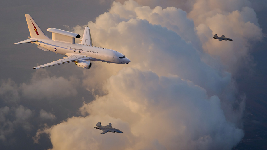MQ-28 with E-7A Wedgetail