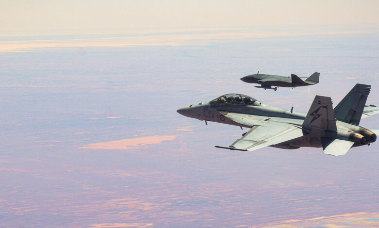 MQ-28 Ghost Bat and the Super Hornet