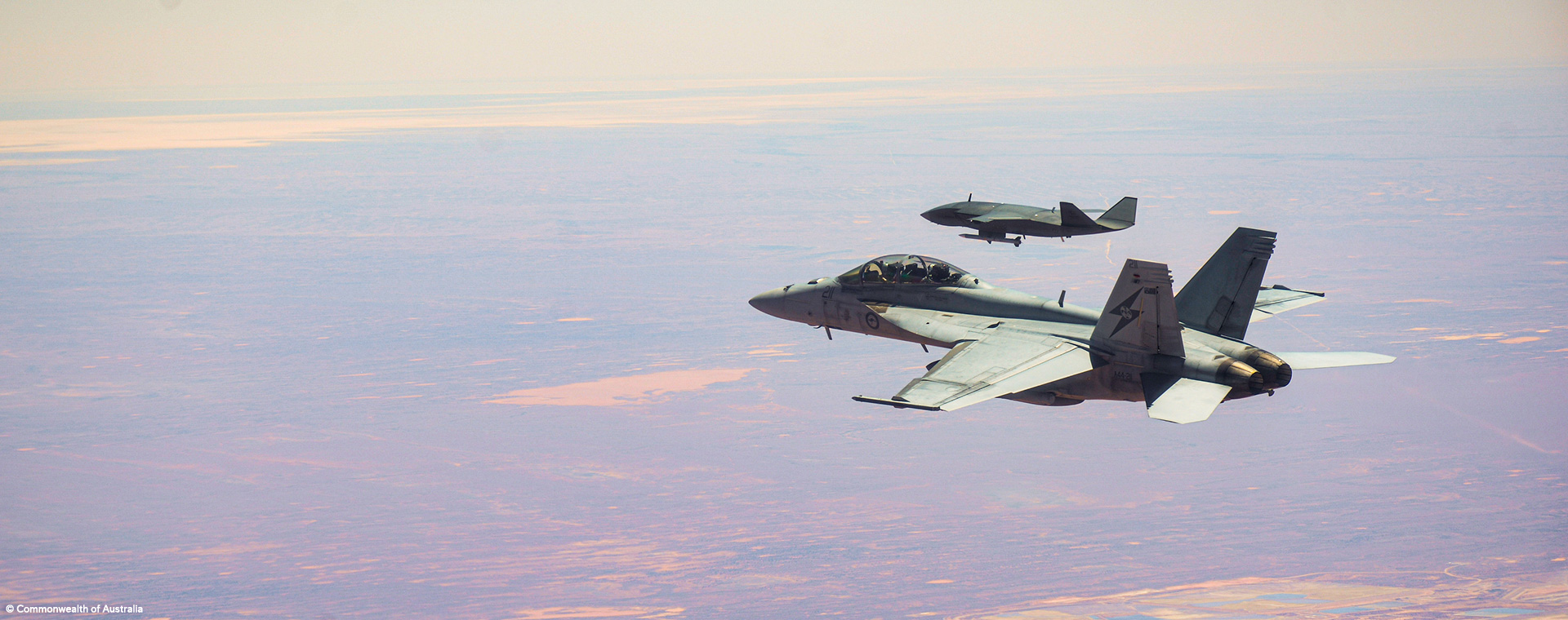MQ-28 Ghost Bat and the Super Hornet