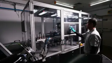 A staff sets up the automated process.