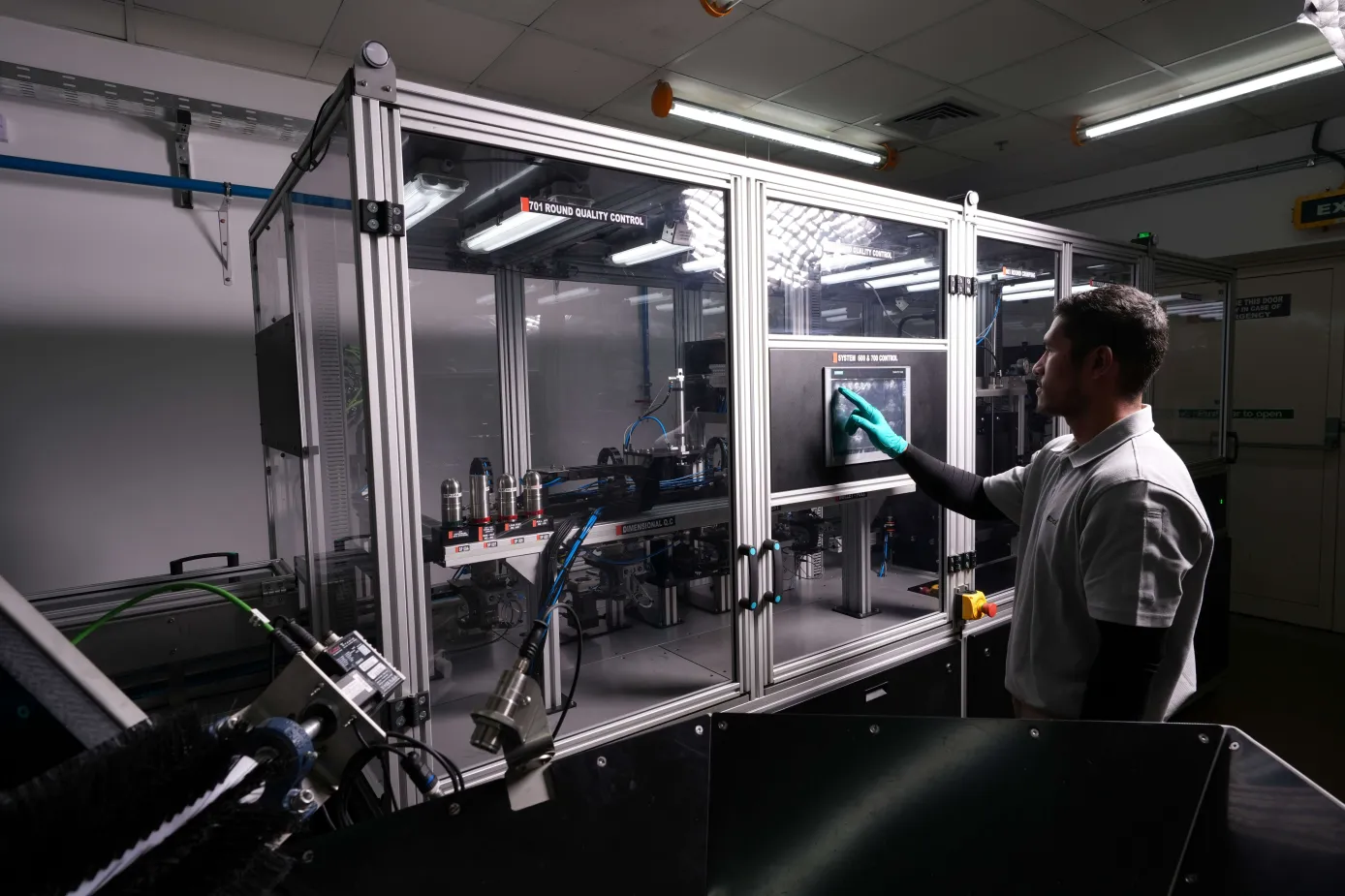 A staff sets up the automated process.
