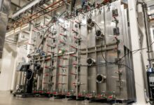 Several cryogenic cabinets networked together and installed at PsiFactory in Milpitas, California.