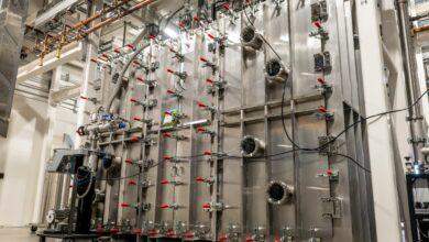 Several cryogenic cabinets networked together and installed at PsiFactory in Milpitas, California.